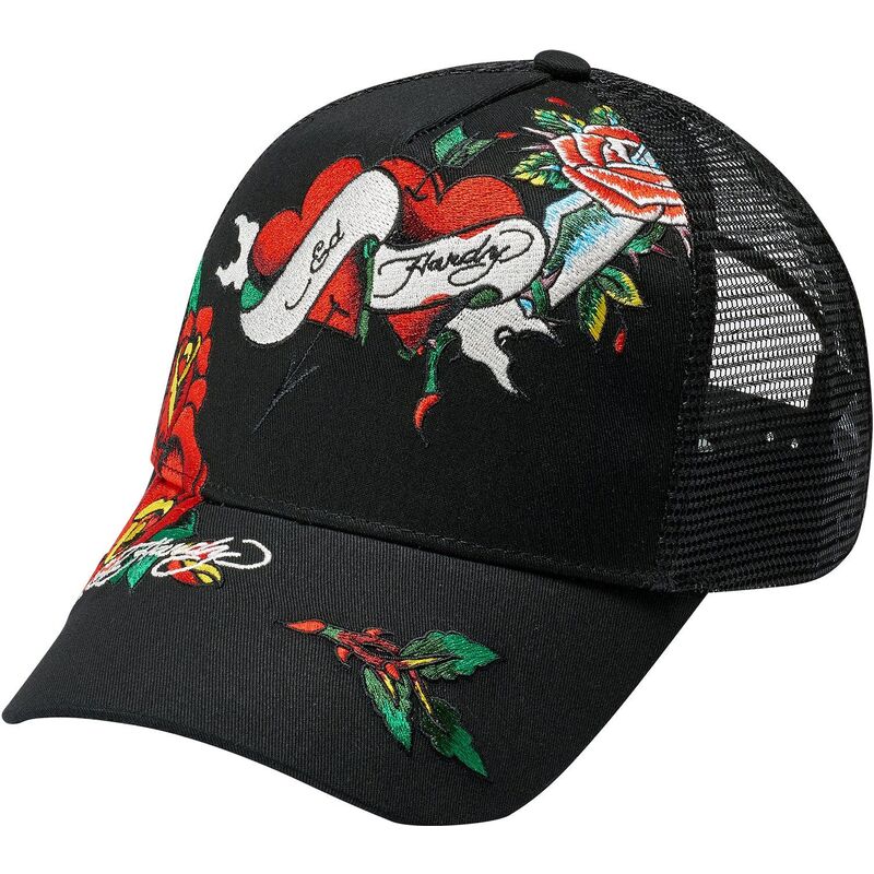 petten-gebogen-zwart-snapback-love-ed-van-ed-hardy