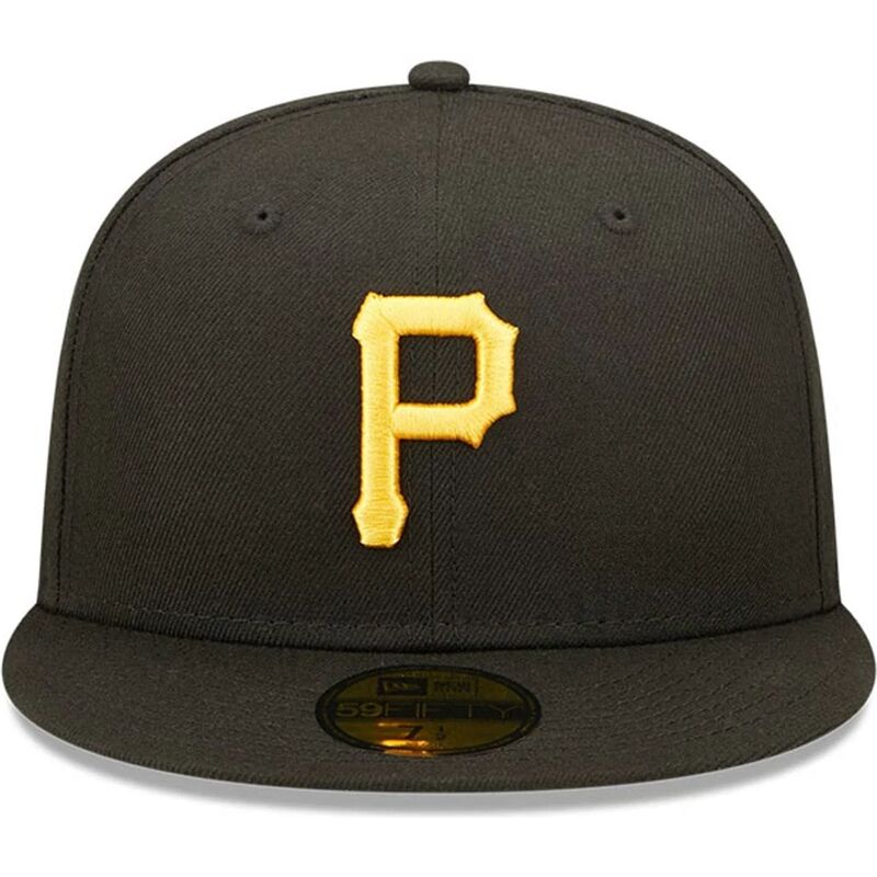 petten-plat-zwart-fitted-59fifty-ac-perf-van-pittsburgh-pirates-mlb-van-new-era