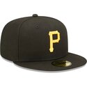 petten-plat-zwart-fitted-59fifty-ac-perf-van-pittsburgh-pirates-mlb-van-new-era