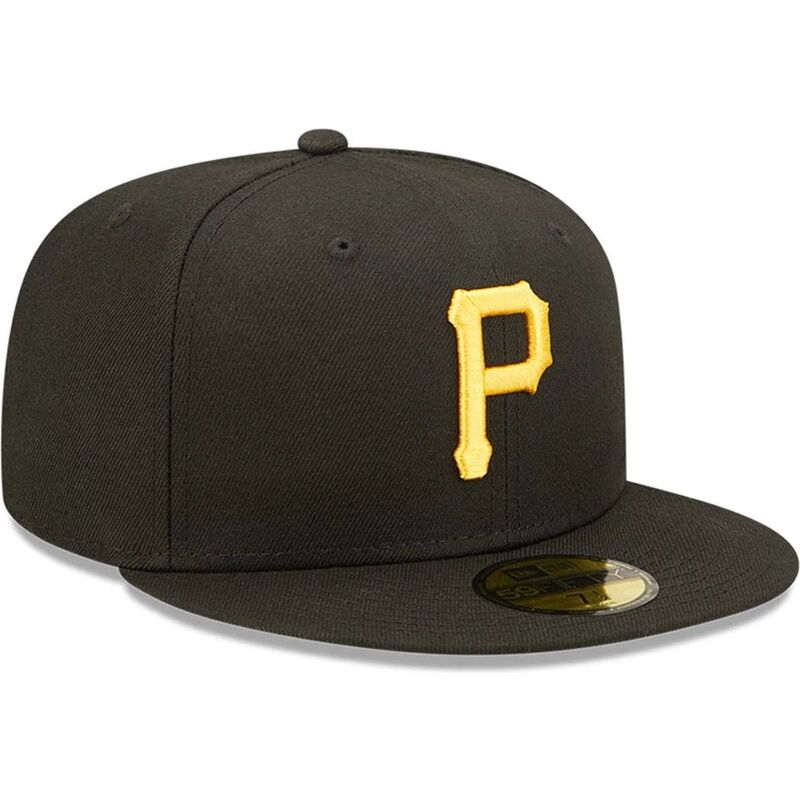 petten-plat-zwart-fitted-59fifty-ac-perf-van-pittsburgh-pirates-mlb-van-new-era