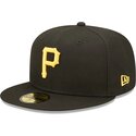petten-plat-zwart-fitted-59fifty-ac-perf-van-pittsburgh-pirates-mlb-van-new-era