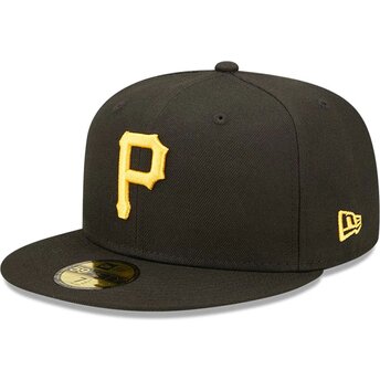 Petten plat zwart fitted 59FIFTY AC Perf van Pittsburgh Pirates MLB van New Era