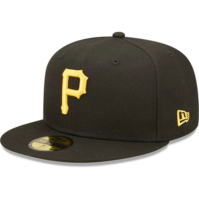 petten-plat-zwart-fitted-59fifty-ac-perf-van-pittsburgh-pirates-mlb-van-new-era