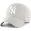 petten-gebogen-grijs-verstelbaar-clean-up-no-loop-label-van-new-york-yankees-mlb-van-47-brand