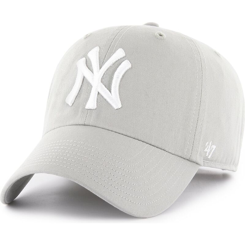 petten-gebogen-grijs-verstelbaar-clean-up-no-loop-label-van-new-york-yankees-mlb-van-47-brand petten-gebogen-grijs-verstelbaar-clean-up-no-loop-label-van-new-york-yankees-mlb-van-47-brand