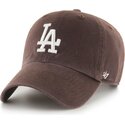 petten-gebogen-bruin-verstelbaar-clean-up-no-loop-label-van-los-angeles-dodgers-mlb-van-47-brand
