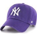 petten-gebogen-paars-verstelbaar-clean-up-no-loop-label-van-new-york-yankees-mlb-van-47-brand