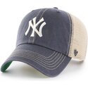 petten-gebogen-grijs-snapback-clean-up-trawler-vintage-navy-van-new-york-yankees-mlb-van-47-brand