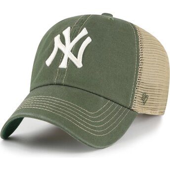 Petten gebogen groen snapback Clean Up Trawler van New York Yankees MLB van 47 Brand
