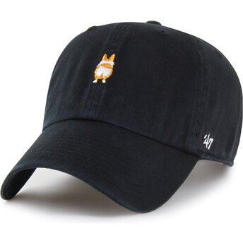 Petten gebogen zwart verstelbaar Clean Up Base Runner Icon Dog van 47 Brand