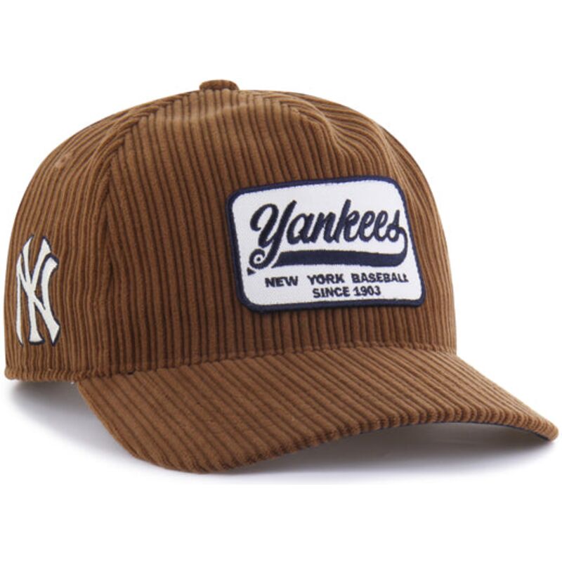 petten-gebogen-bruin-snapback-hitch-rf-cord-patch-van-new-york-yankees-mlb-van-47-brand