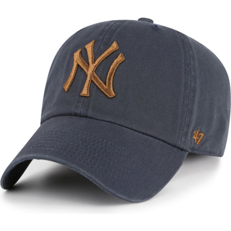 petten-gebogen-grijs-verstelbaar-clean-up-contrast-vintage-navy-van-new-york-yankees-mlb-van-47-brand petten-gebogen-grijs-verstelbaar-clean-up-contrast-vintage-navy-van-new-york-yankees-mlb-van-47-brand