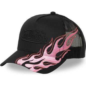 Petten gebogen zwart snapback FEU van Von Dutch