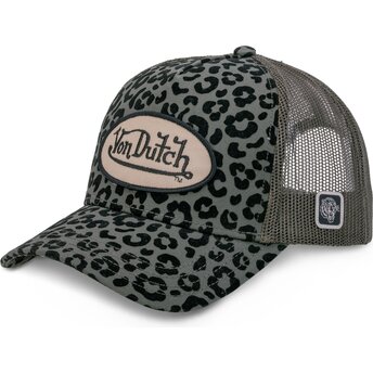 Petten gebogen luipaard snapback VEKLE van Von Dutch