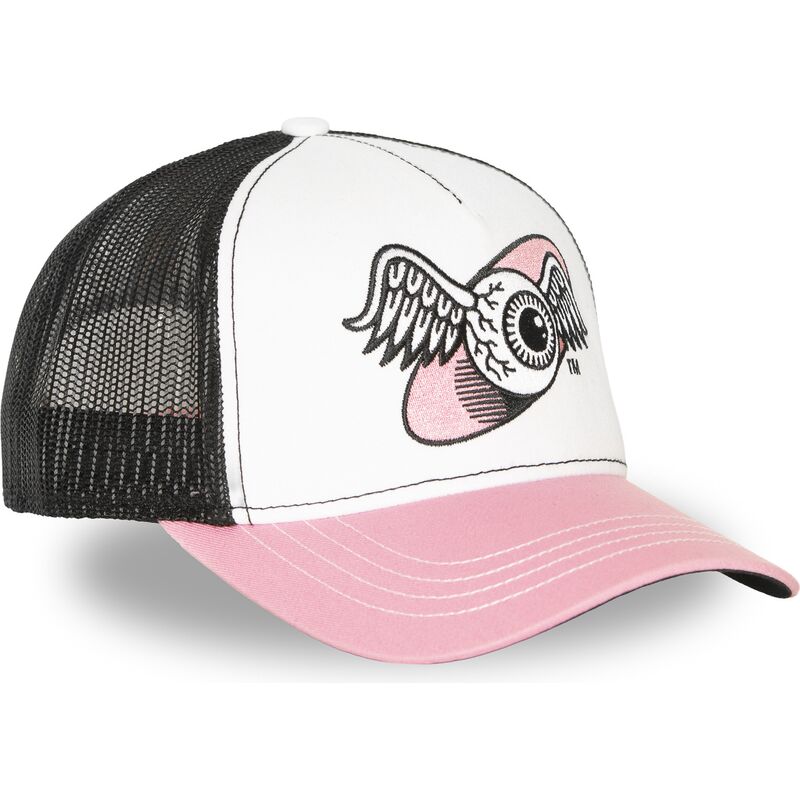 petten-gebogen-roze-snapback-oeil-van-von-dutch