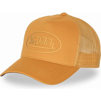 Petten gebogen oranje snapback LOG25 van Von Dutch