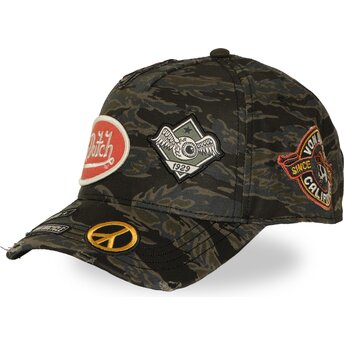 Petten gebogen camouflage snapback KAMO02 van Von Dutch