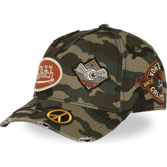 Petten gebogen camouflage snapback KAMO01 van Von Dutch