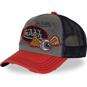 Petten gebogen meerkleurig snapback PATCHES18 van Von Dutch