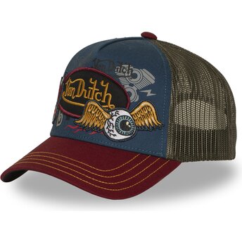 Petten gebogen meerkleurig snapback PATCHES20 van Von Dutch