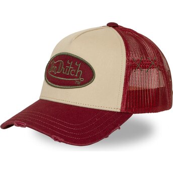 Petten gebogen rood snapback USED 16 van Von Dutch
