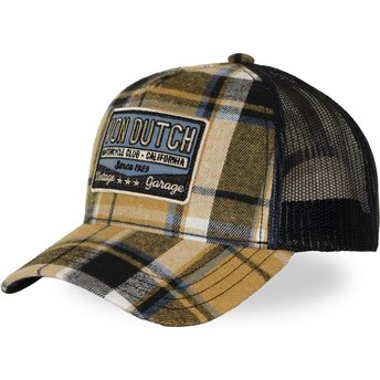 Petten gebogen geel snapback CAR11 van Von Dutch
