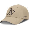 petten-gebogen-beige-verstelbaar-structured-uv-poly-ripstop-van-oakland-athletics-mlb-van-nike