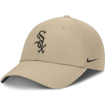 Petten gebogen beige verstelbaar Club Structured Uv Poly Ripstop van Chicago White Sox MLB van Nike