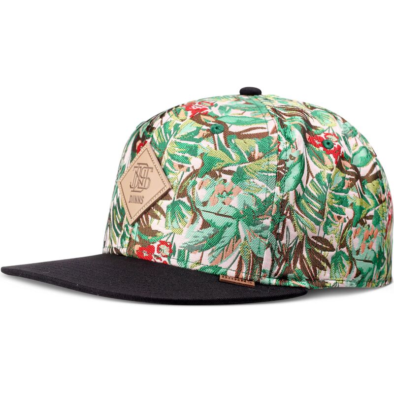 petten-plat-groen-snapback-woven-jungle-van-djinns
