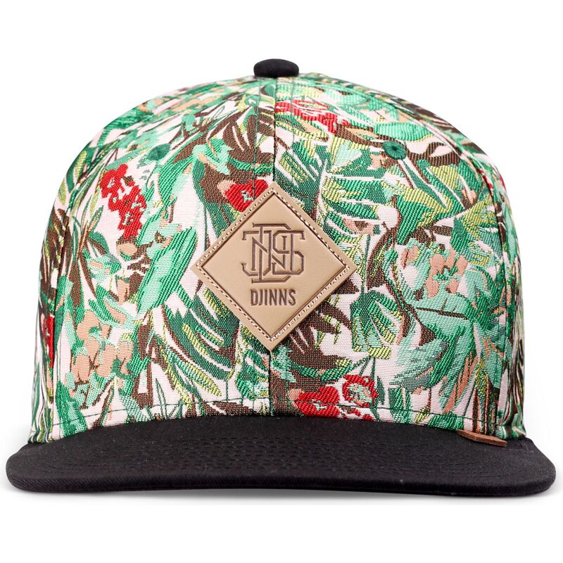petten-plat-groen-snapback-woven-jungle-van-djinns
