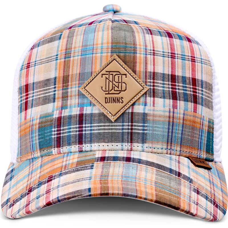 petten-gebogen-meerkleurig-snapback-hft-patch-check-turquoise-van-djinns