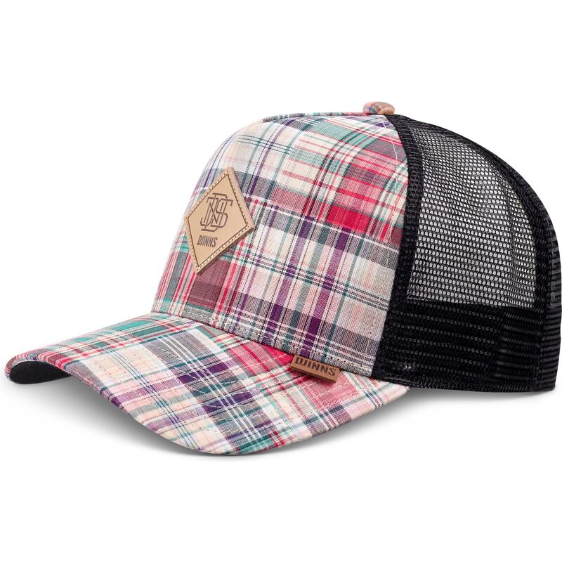 petten-gebogen-meerkleurig-snapback-hft-patch-check-red-van-djinns