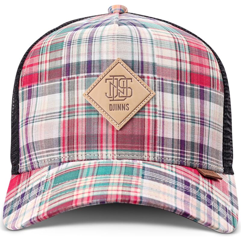 petten-gebogen-meerkleurig-snapback-hft-patch-check-red-van-djinns