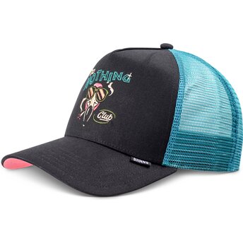 Petten gebogen zwart snapback HFT DNC Flamingo van Djinns