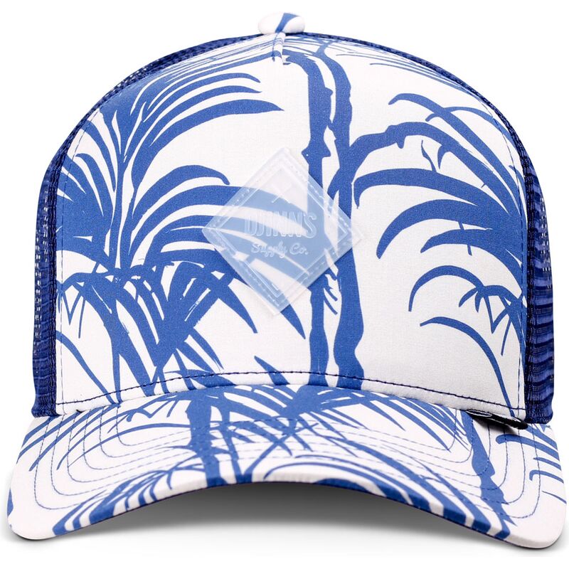 petten-gebogen-blauw-snapback-hft-allover-palm-van-djinns