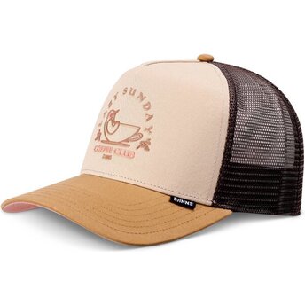 Petten gebogen beige snapback HFT Lazy Bird van Djinns