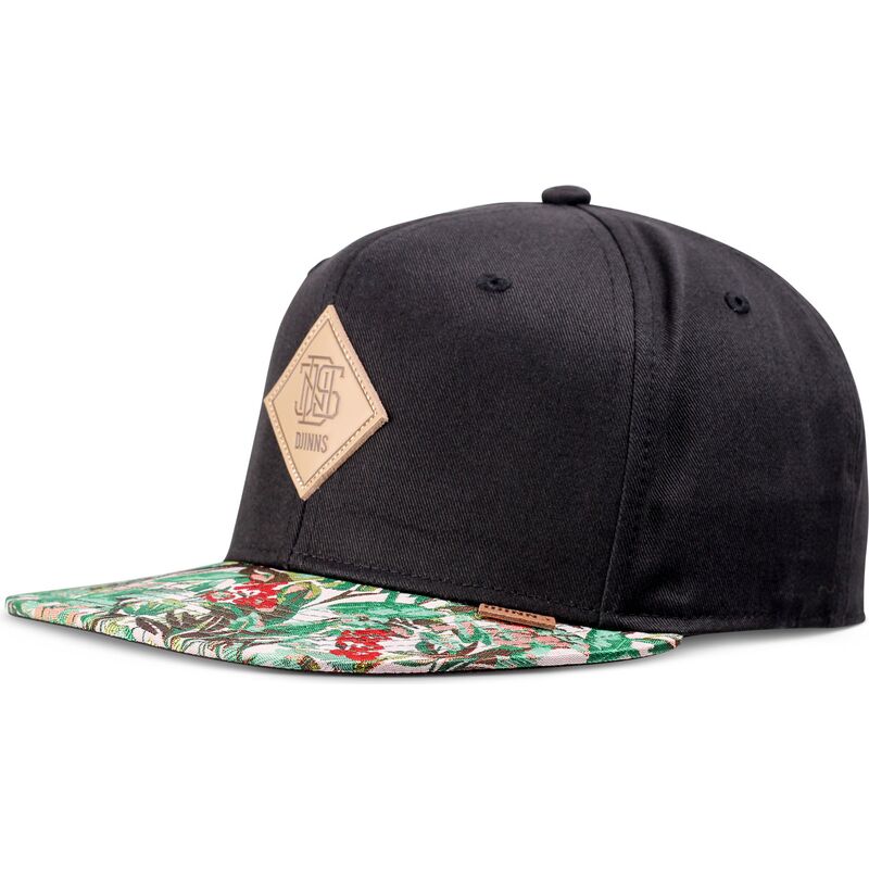 petten-plat-zwart-snapback-woven-jungle-rev-van-djinns