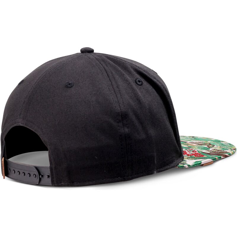 petten-plat-zwart-snapback-woven-jungle-rev-van-djinns