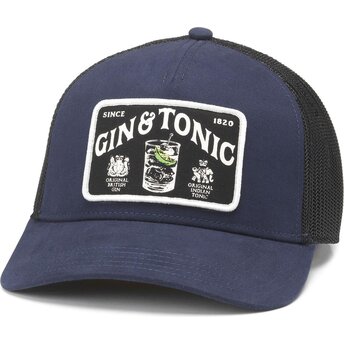 Petten gebogen marineblauw snapback Archive Valin van Gin and tonic Cocktails van American Needle