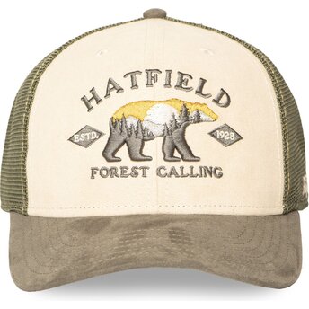 Petten gebogen groen snapback SEMI BEA van Hatfield