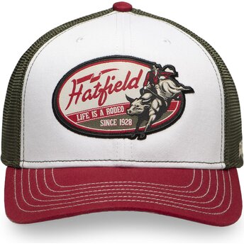 Petten gebogen meerkleurig snapback SEMI ROD van Hatfield