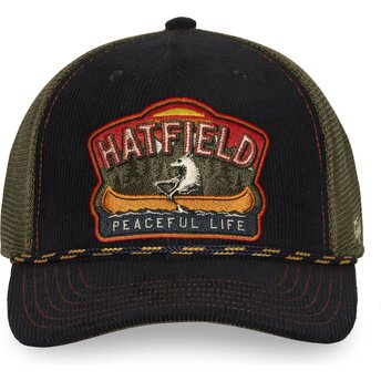 Petten gebogen zwart snapback PCS PEA van Hatfield