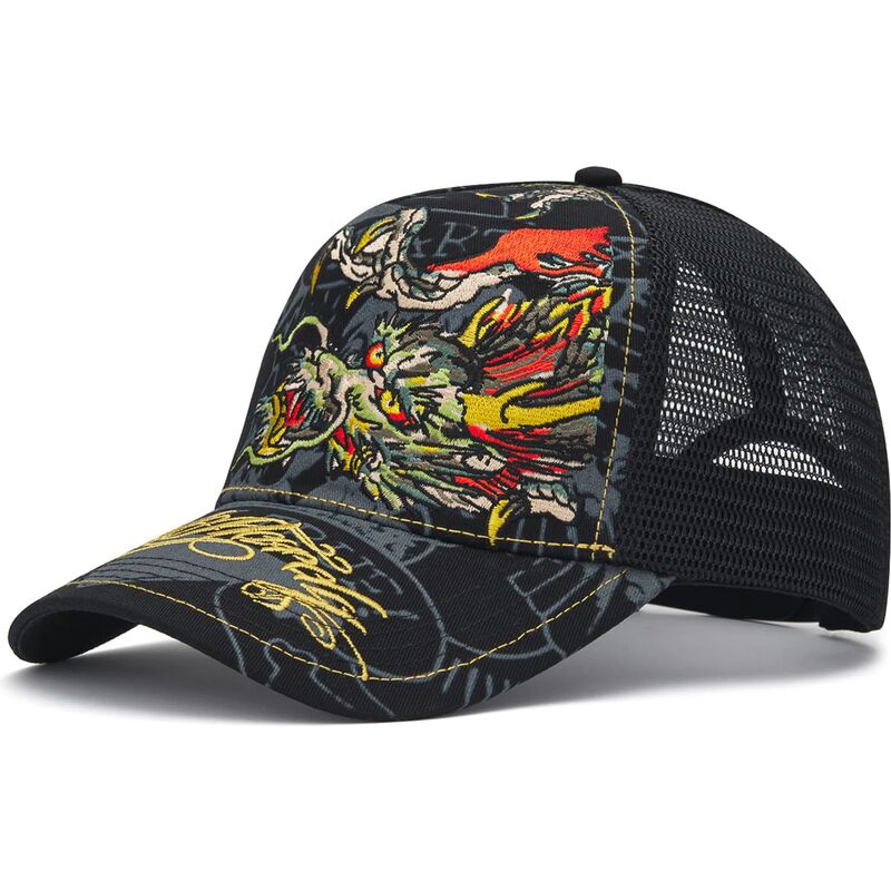 petten-gebogen-zwart-snapback-crawling-van-ed-hardy