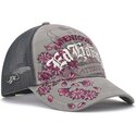 petten-gebogen-grijs-snapback-floral-tattoo-city-vintage-wash-van-ed-hardy
