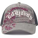 petten-gebogen-grijs-snapback-floral-tattoo-city-vintage-wash-van-ed-hardy