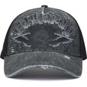 petten-gebogen-grijs-snapback-flaming-gothic-skull-washed-van-ed-hardy