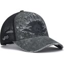petten-gebogen-grijs-snapback-flaming-gothic-skull-washed-van-ed-hardy