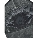 petten-gebogen-grijs-snapback-flaming-gothic-skull-washed-van-ed-hardy