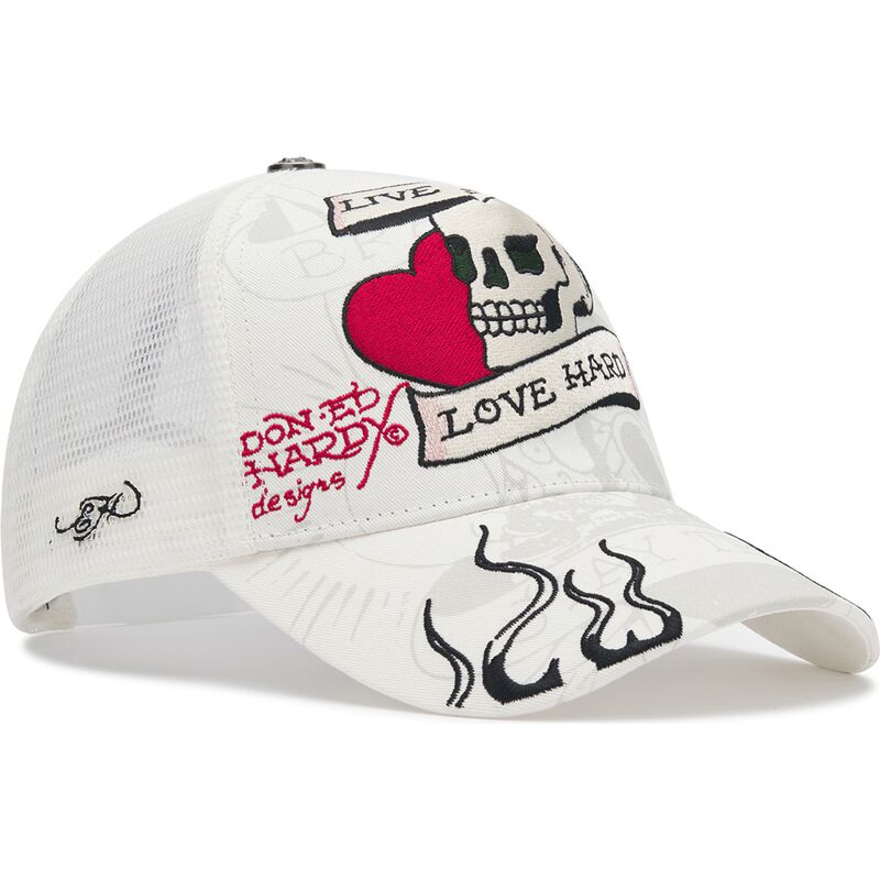 petten-gebogen-wit-snapback-live-fast-love-hard-van-ed-hardy