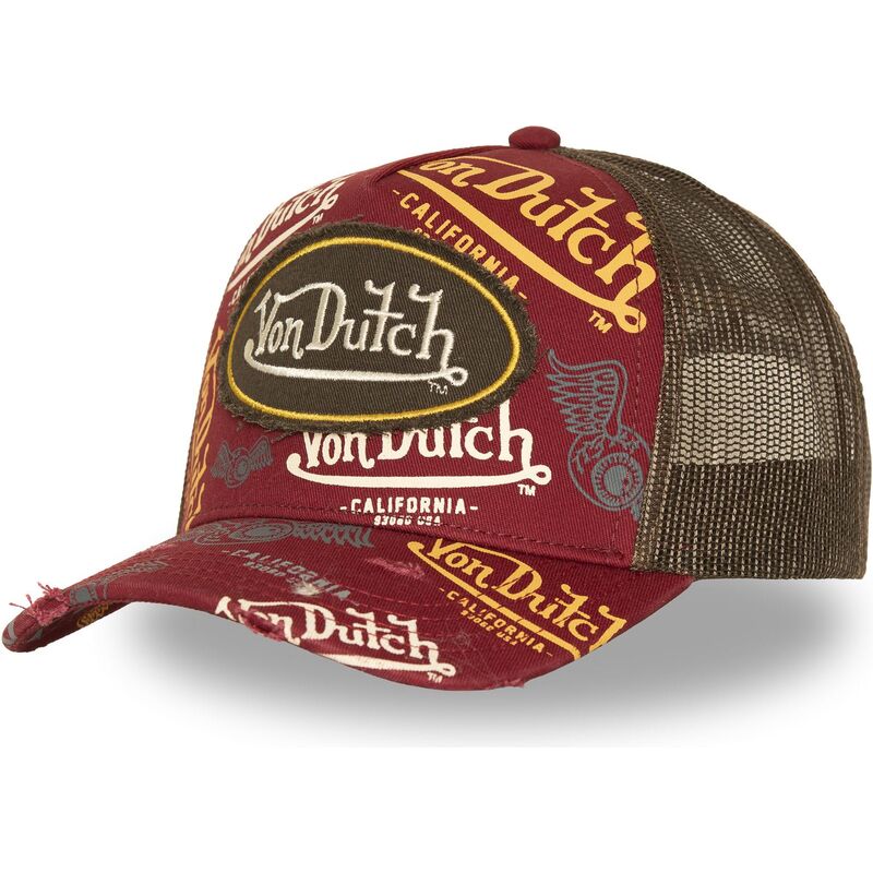 petten-gebogen-rood-snapback-cafe13-van-von-dutch